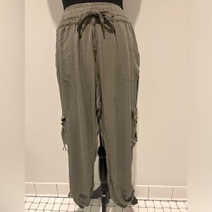 PJ Salvage Lightweight Cargo Pants Khaki Green Size Medium